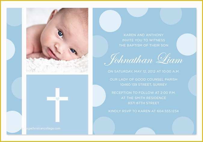 Free Christening Invitation Template for Baby Boy Of Blue Baby Boy Baptism Christening Invitation by