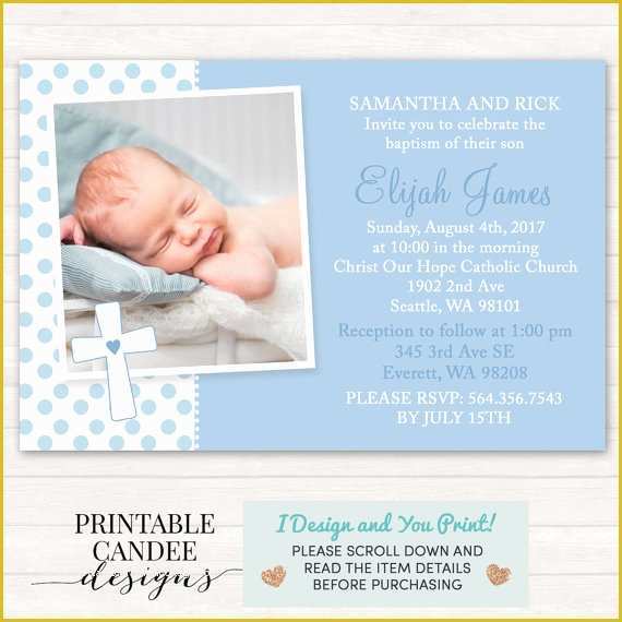 Free Christening Invitation Template for Baby Boy Of Blue Baptism Invitation Boy Baptism Invitation Boy