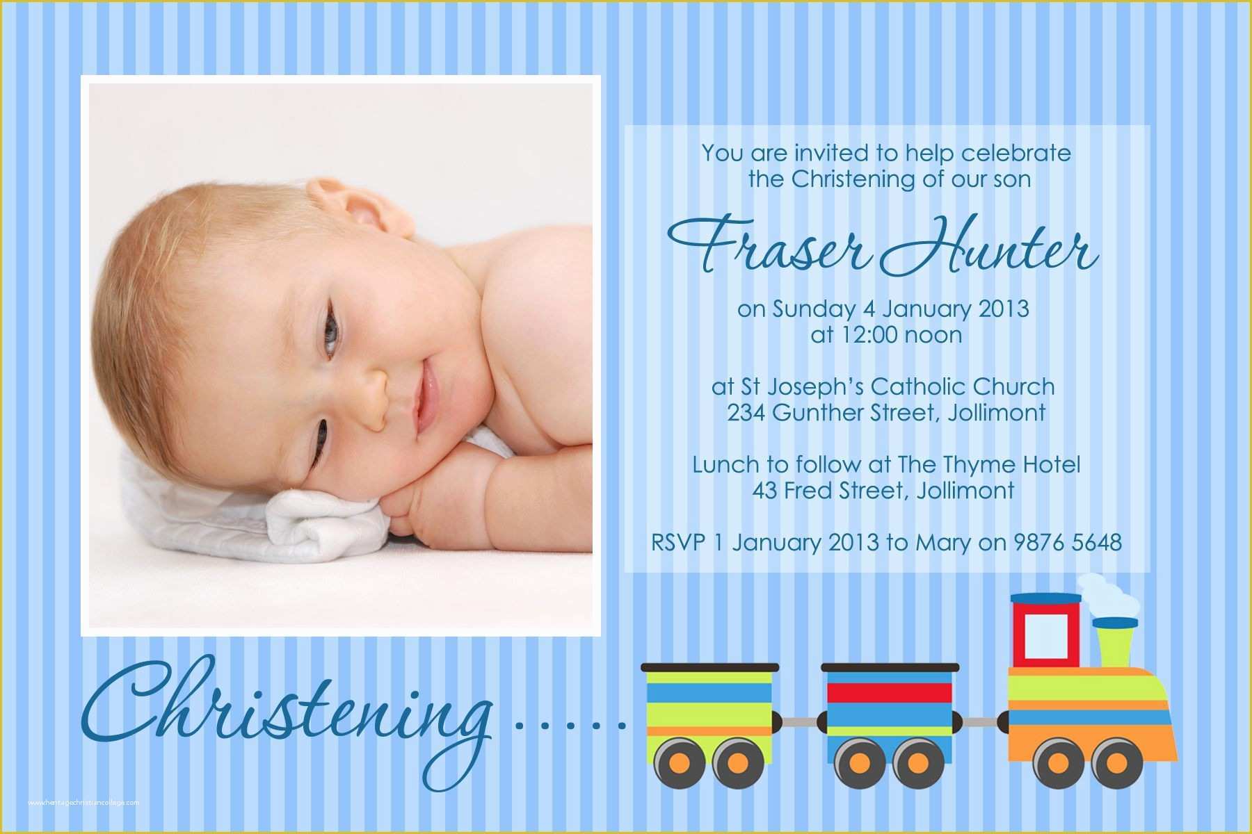 Free Christening Invitation Template for Baby Boy Of Christening Invitation Christening Invitation Template