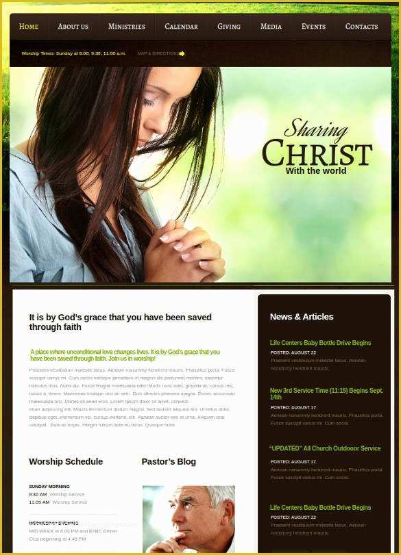 Free Christian Website Templates Of 27 Free Church Website themes &amp; Templates