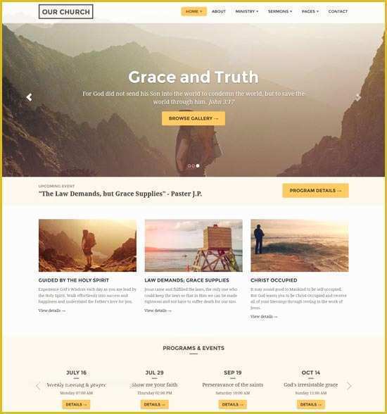 Free Christian Website Templates Of 35 Best Church Website Templates Free & Premium