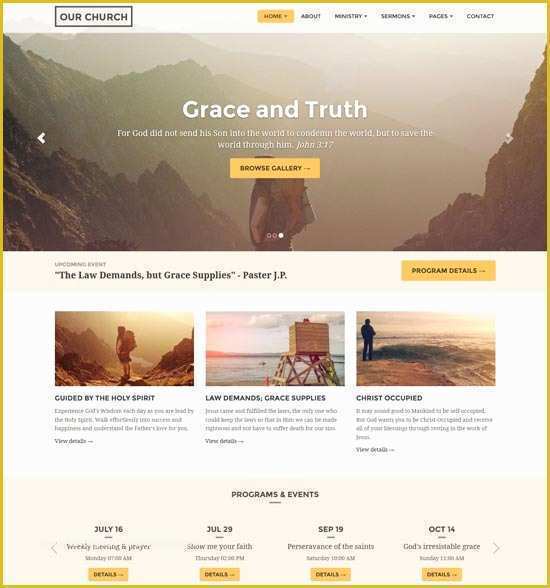 Free Christian Website Templates Of 35 Best Church Website Templates Free &amp; Premium