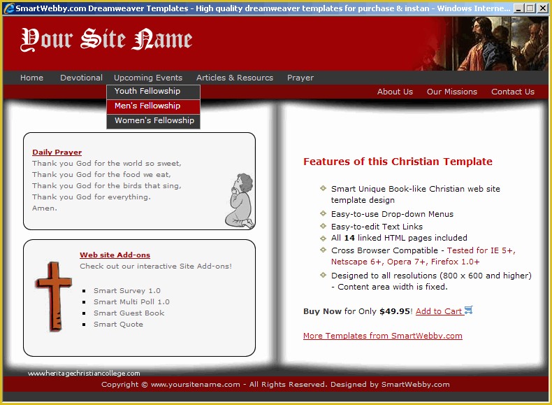 Free Christian Website Templates Of Book Like Web Template