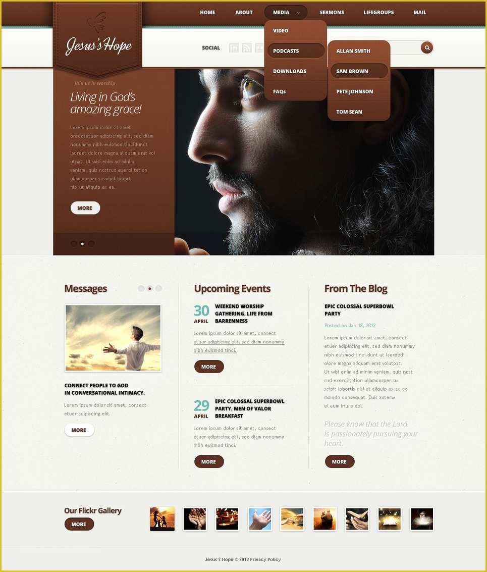 Free Christian Website Templates Of Christian Website Template