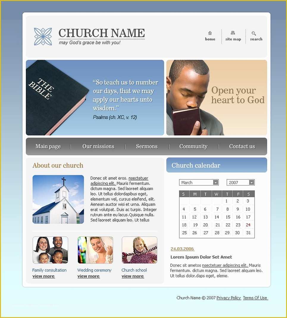 Free Christian Website Templates Of Christian Website Template Web Design Templates Website