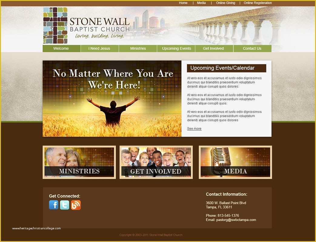 Free Christian Website Templates Of Church Website Design and Church Logo Design