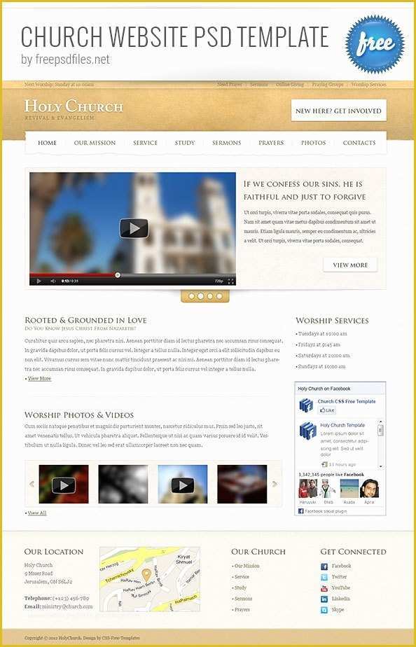 Free Christian Website Templates Of Church Website Psd Template Free Psd Files