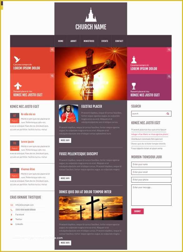 Free Christian Website Templates Of Church Website Templates