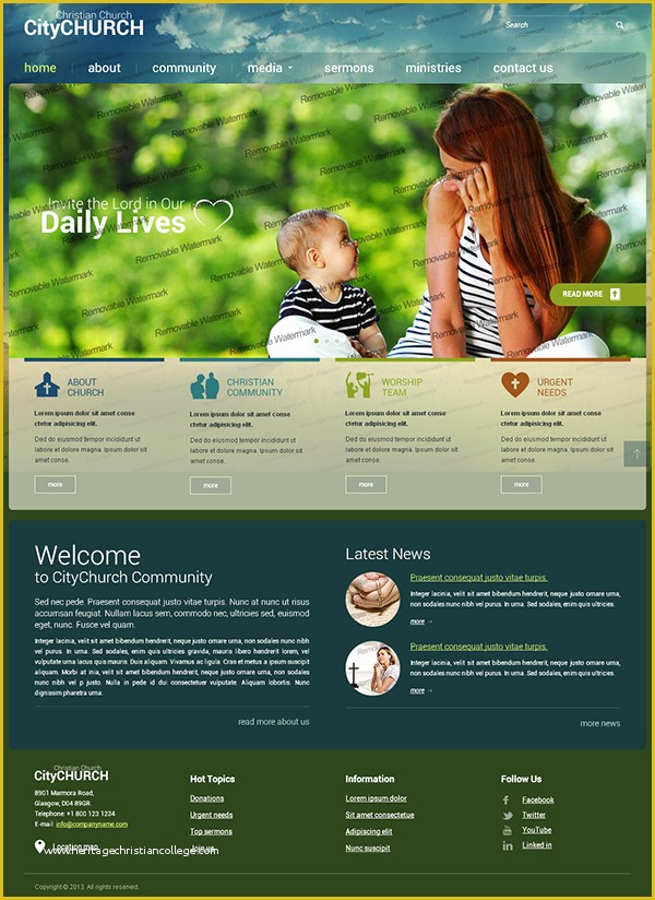 Free Christian Website Templates Of City Christian Church Twitter Bootstrap HTML Template On