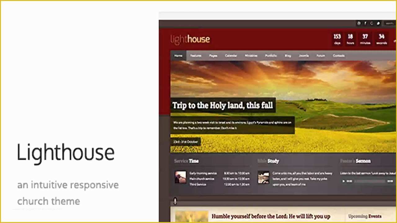 Free Christian Website Templates Of Lighthouse Responsive Joomla Church Template
