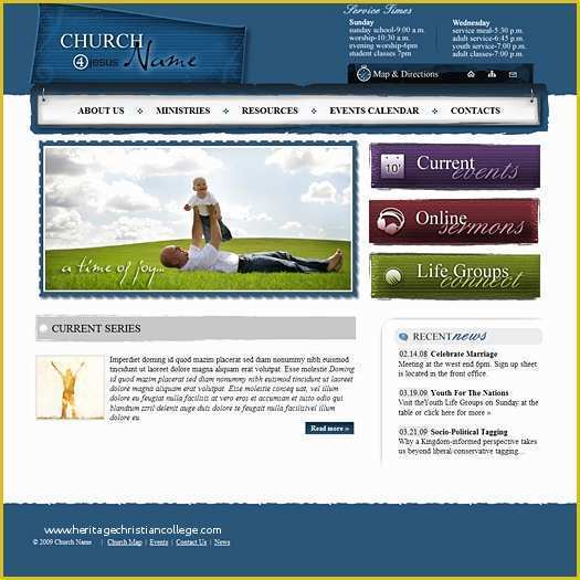 Free Christian Website Templates Of Website Templates Church Templates Church Website