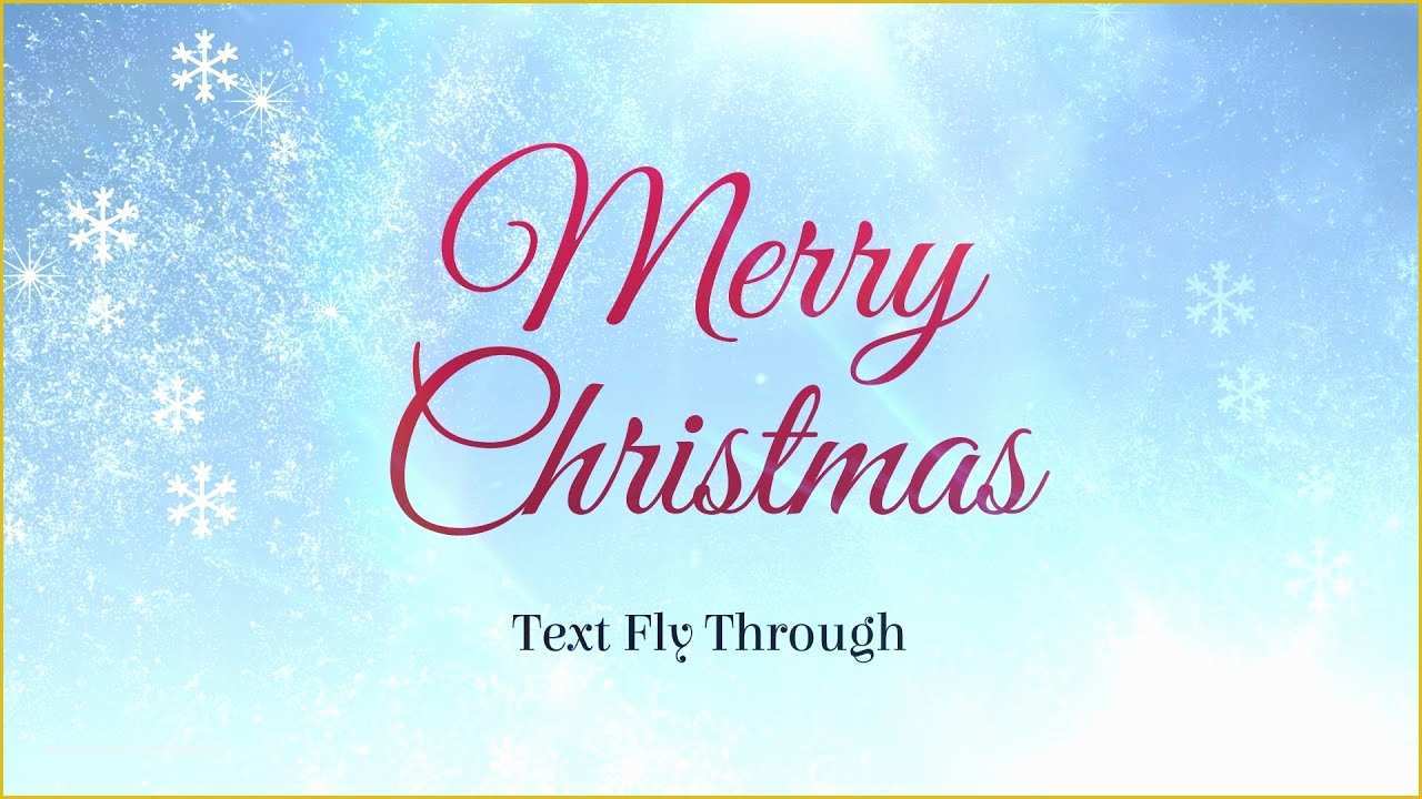 Free Christmas after Effects Templates Of Merry Christmas Text Flythrough – Free after Effects