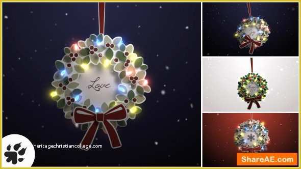 Free Christmas after Effects Templates Of Videohive Merry Christmas Wreath Free after Effects