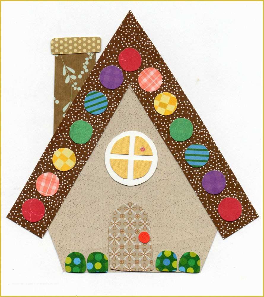 Free Christmas Applique Templates Of Applique Template Pattern Gingerbread House W Christmas