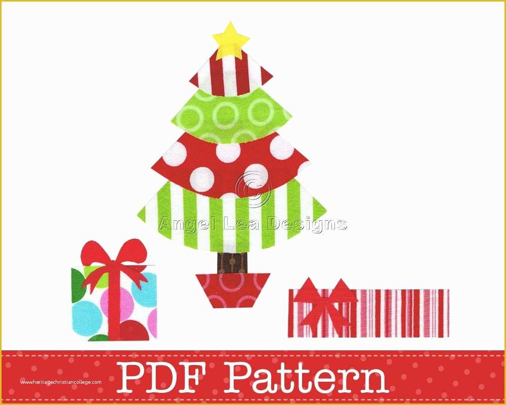 Free Christmas Applique Templates Of Christmas Tree and Presents Applique Template Gifts Diy Pdf