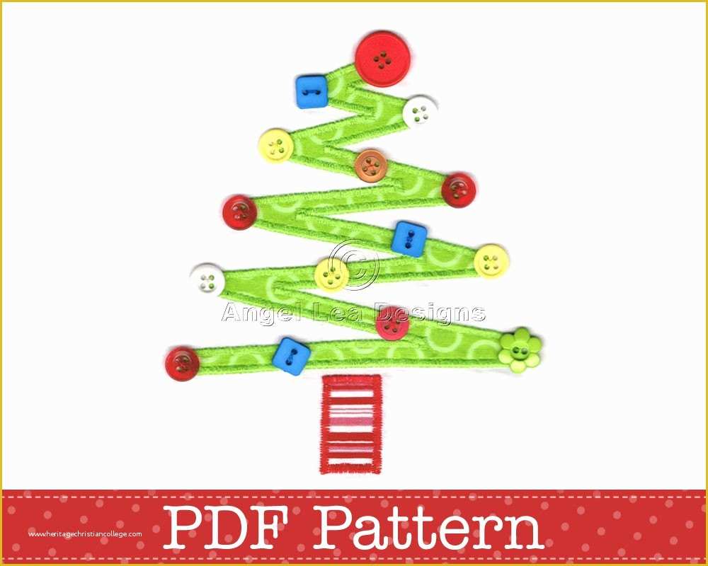Free Christmas Applique Templates Of Christmas Tree Applique Template Diy Pdf Pattern by Angel