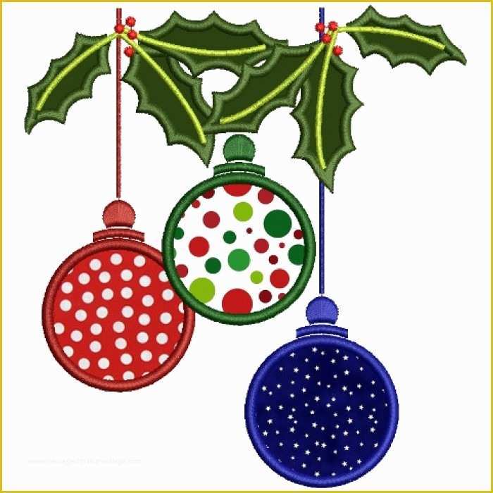 Free Christmas Applique Templates Of Christmas Tree ornaments Applique Machine Embroidery