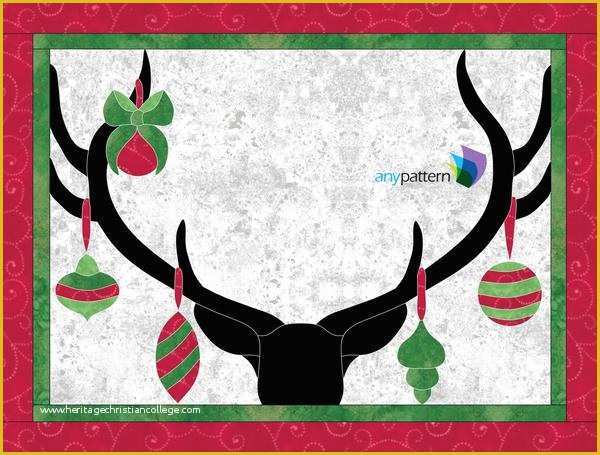 Free Christmas Applique Templates Of Deer Christmas Applique Pattern – Anypattern