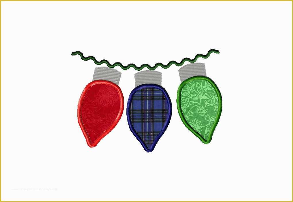 Free Christmas Applique Templates Of Free Christmas Lights Applique Machine Embroidery Design