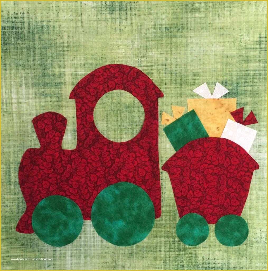 Free Christmas Applique Templates Of Free Pattern for Santa’s Train In "do You See Christmas