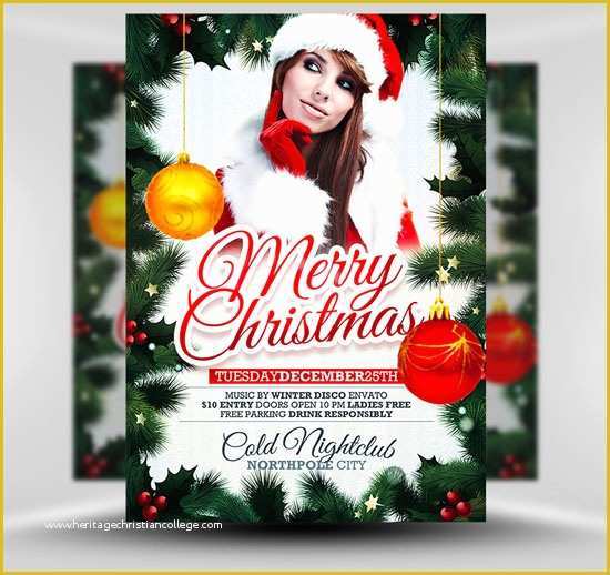 Free Christmas Brochure Templates Of Free Printable Christmas Party Invitations Templates