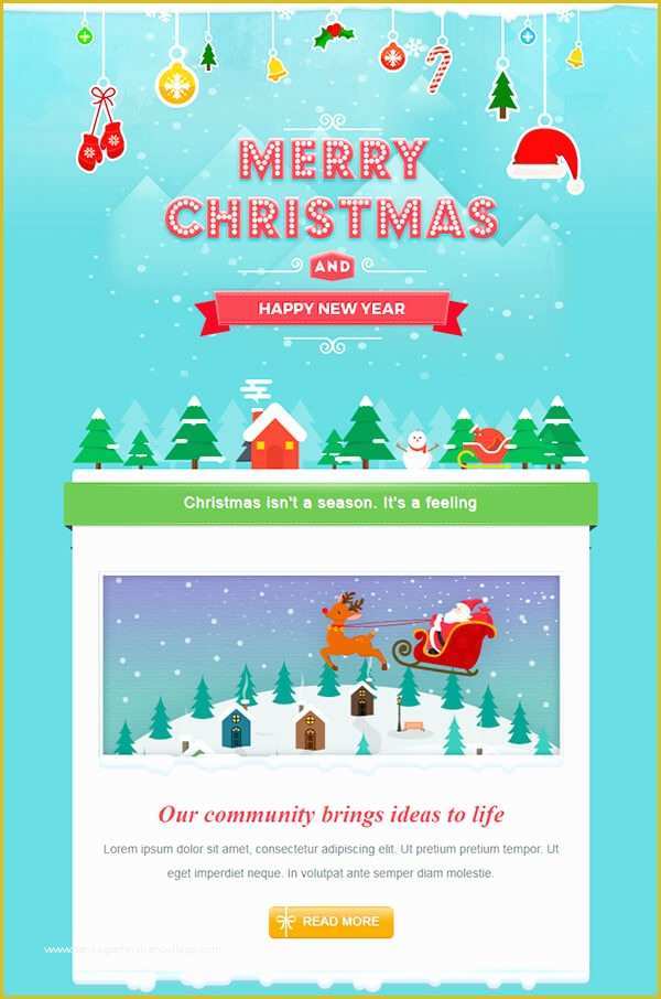 Free Christmas Card Templates for Email Of Christmas Email Templates for the Up Ing Holiday Mailing