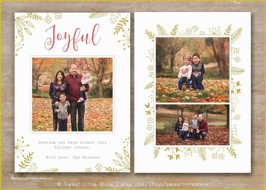 Free Christmas Card Templates with Picture Insert Of 30 Holiday Card Templates for Graphers to Use This