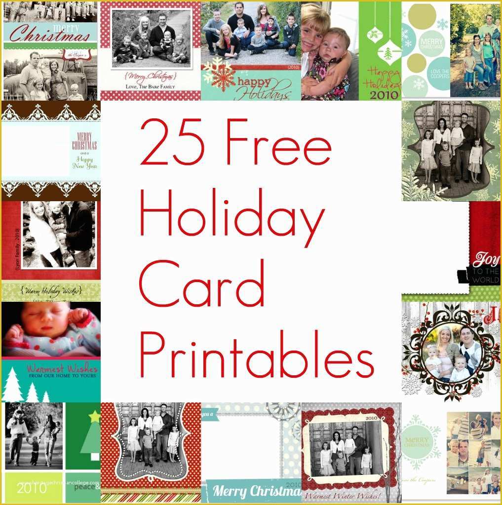 Free Christmas Card Templates with Picture Insert Of Free Printable Christmas Card Inserts – Happy Holidays