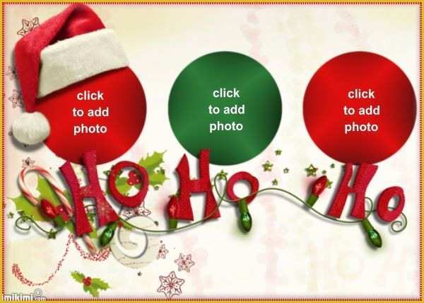 Free Christmas Card Templates with Picture Insert Of Ho Ho Ho It S Christmas to Add Photos to This