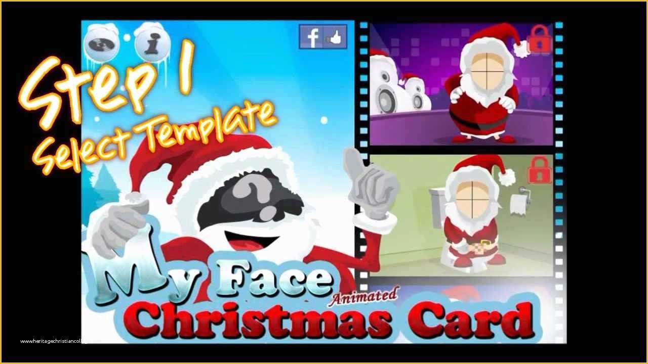 Free Christmas Card Templates with Picture Insert Of My Face Christmas Card Animated Free