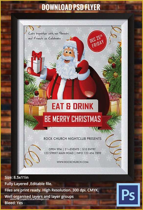 Free Christmas Flyer Design Templates Of 60 Christmas Flyer Templates Free Psd Ai Illustrator