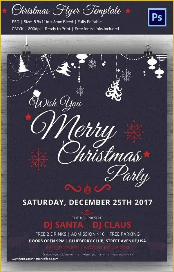 Free Christmas Flyer Design Templates Of 60 Christmas Flyer Templates Free Psd Ai Illustrator