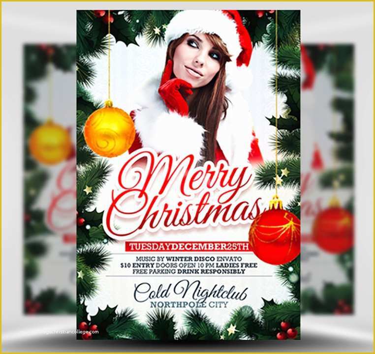 Free Christmas Flyer Design Templates Of Free Xmas Flyer Template Flyerheroes