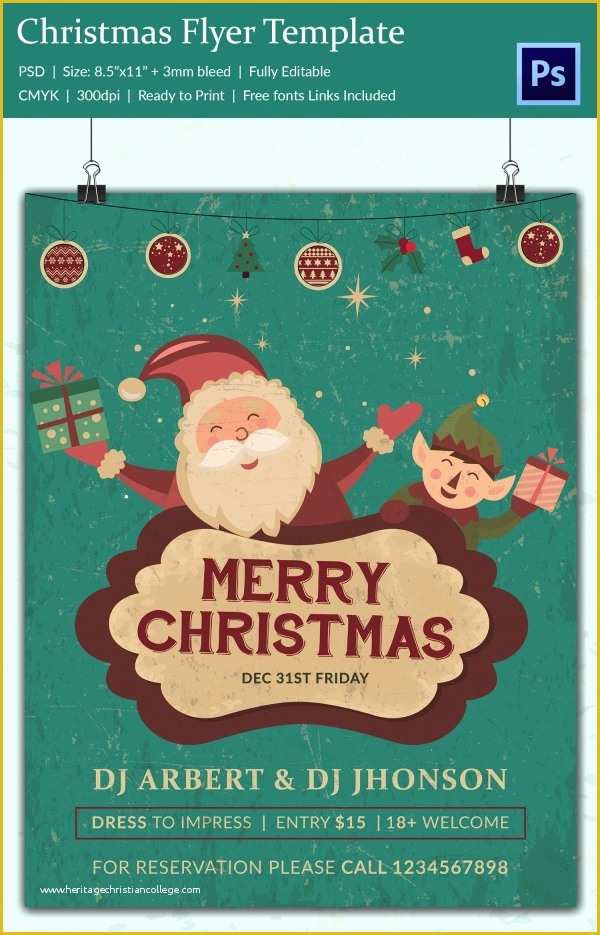 Free Christmas Flyer Templates Microsoft Word Of 30 Free Christmas Templates & Designs Psd Word
