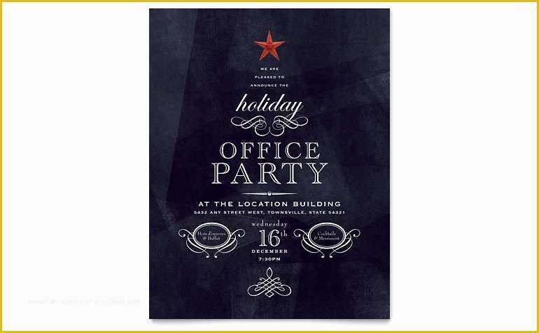 Free Christmas Flyer Templates Microsoft Word Of Fice Holiday Party Flyer Template Word & Publisher