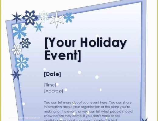 Free Christmas Flyer Templates Microsoft Word Of Holiday Flyer Template