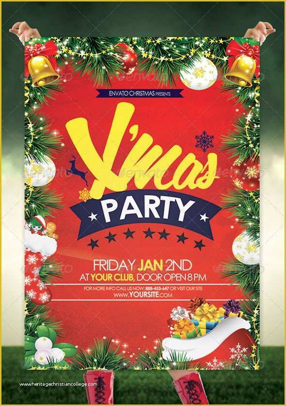 Free Christmas Flyer Templates Psd Of 25 Christmas & New Year Party Psd Flyer Templates