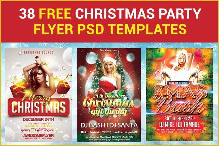 Free Christmas Flyer Templates Psd Of 38 Free Christmas Party Flyer Psd Templates Designyep