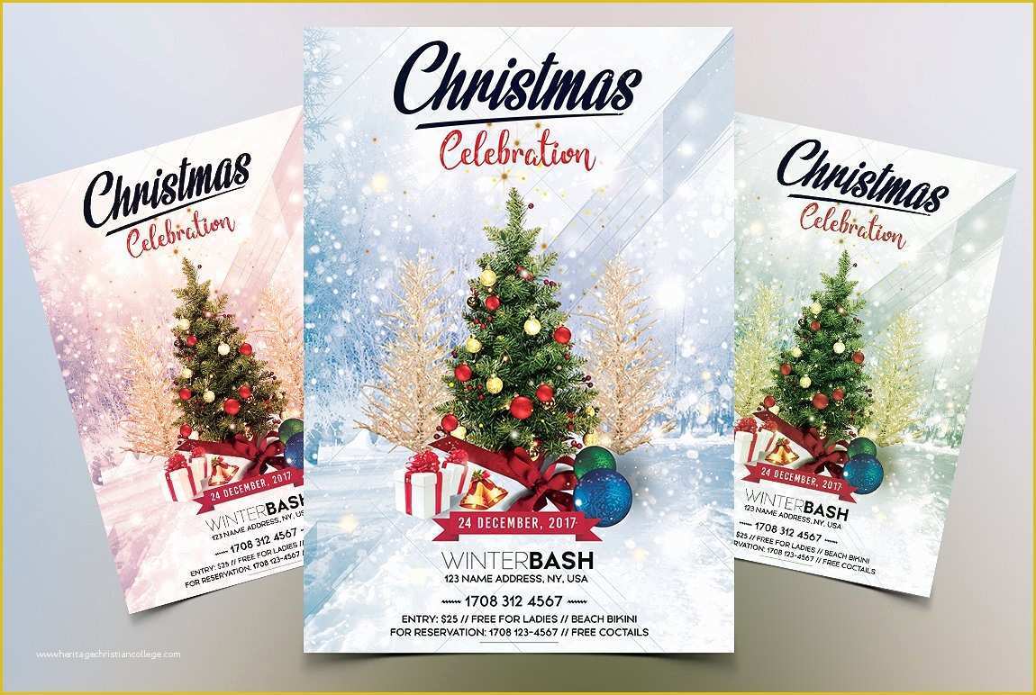 Free Christmas Flyer Templates Psd Of 4 Christmas & Holidays Psd Flyers Templates Free Psd