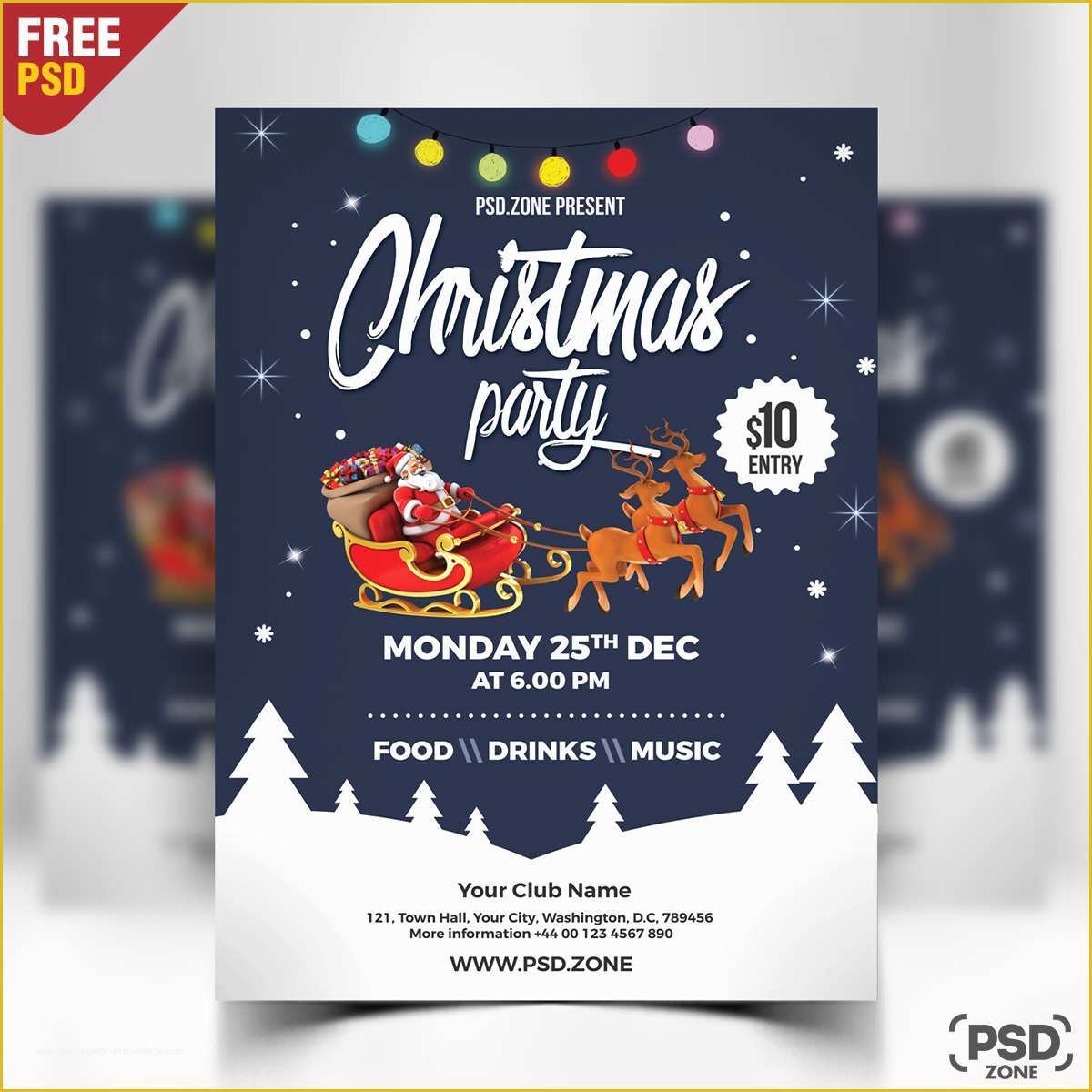 Free Christmas Flyer Templates Psd Of 50 Best Shop Party Flyer Templates