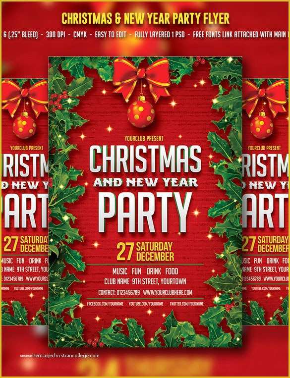 Free Christmas Flyer Templates Psd Of 60 Christmas Flyer Templates Free Psd Ai Illustrator