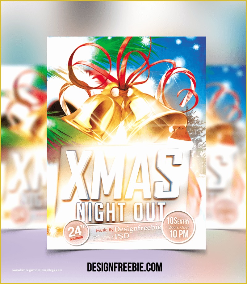 Free Christmas Flyer Templates Psd Of Christmas Party Free Psd Flyer Template