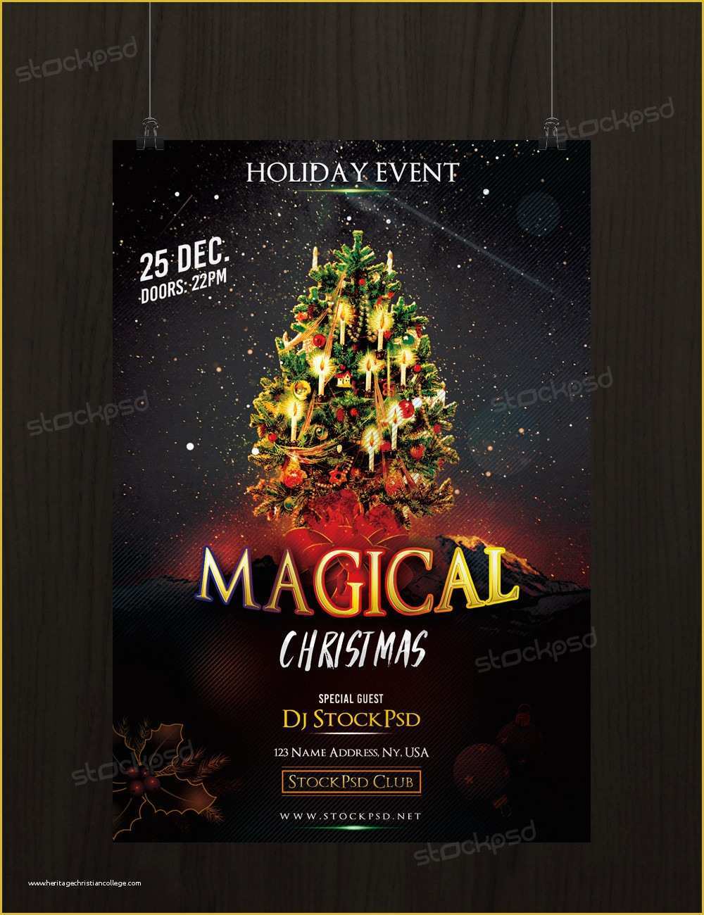 Free Christmas Flyer Templates Psd Of Download Magical Christmas Free Psd Flyer Template