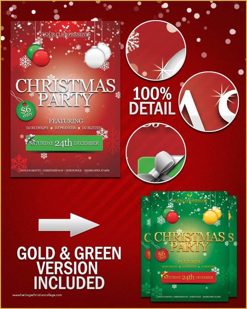 Free Christmas Flyer Templates Psd Of Free Christmas Party Flyer Psd by Kronendesign On Deviantart