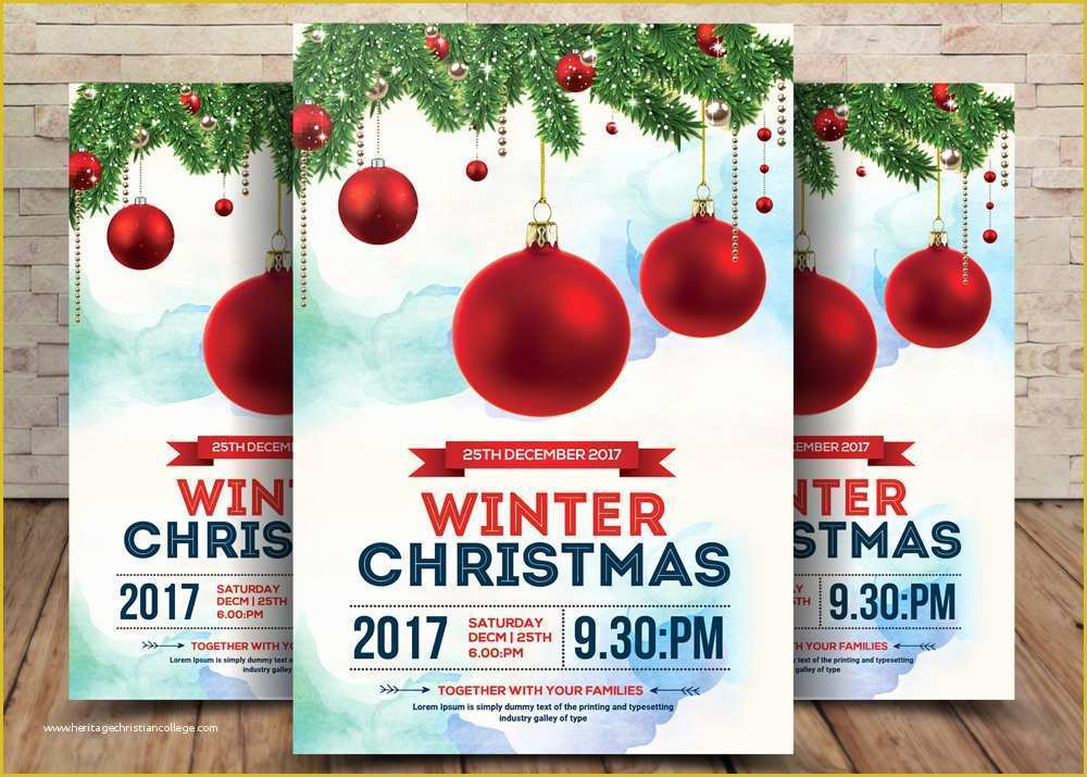 Free Christmas Flyer Templates Psd Of Free Christmas Winter Flyer Psd Template