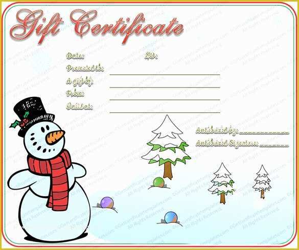 Free Christmas Gift Certificate Template Of 20 Christmas Gift Certificate Templates Word Pdf Psd