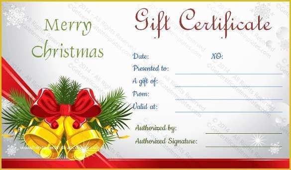 Free Christmas Gift Certificate Template Of 23 Holiday Gift Certificate Templates Psd