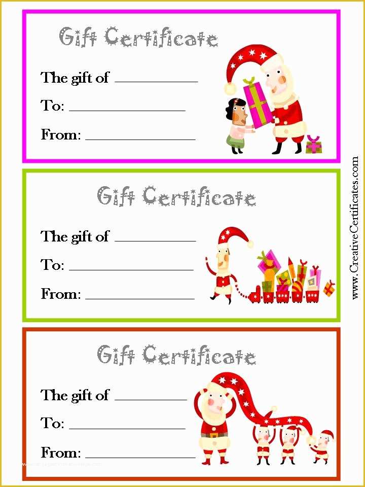 Free Christmas Gift Certificate Template Of 8 Best Of Printable Christmas Gift Cards Free