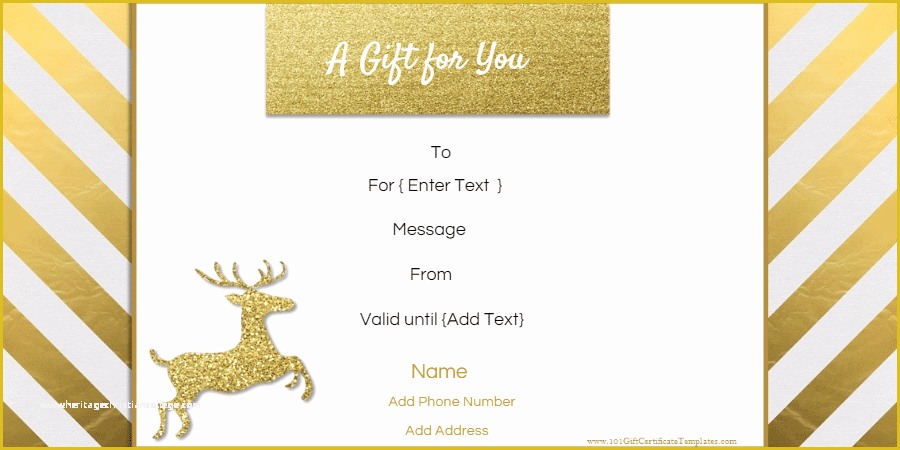 Free Christmas Gift Certificate Template Of Free Editable Christmas Gift Certificate Template