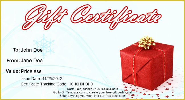 Free Christmas Gift Certificate Template Of Gift Template Blog Free Gift Certificate Templates